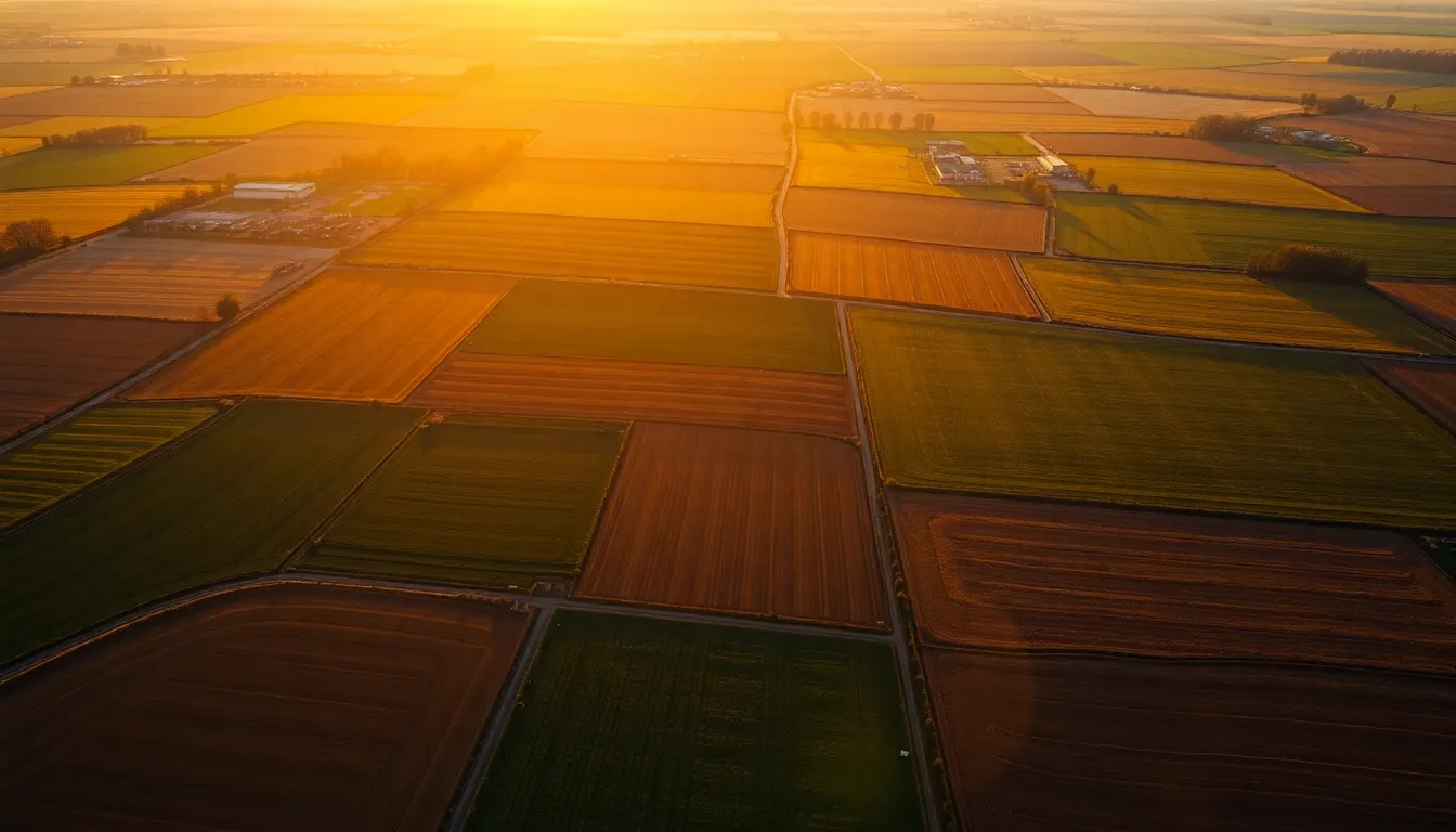 Aerial View of Autumn Foliage in Mountainous Landscape