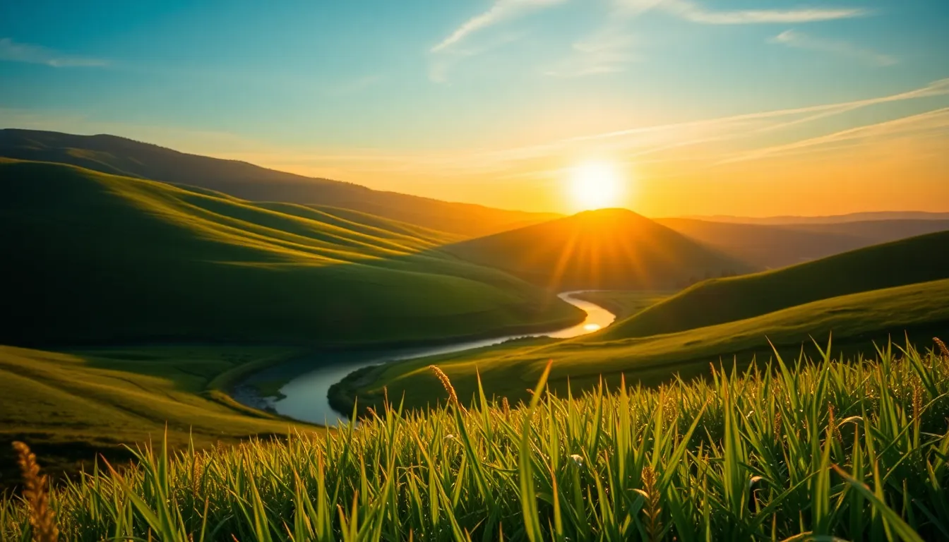 Serene Twilight Reflections Over Calm Lake