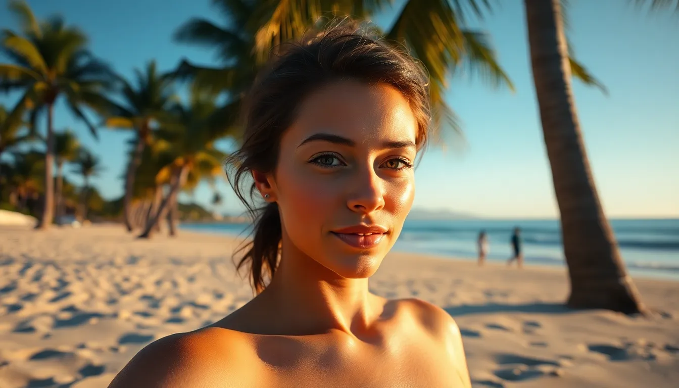 Tropical Beach at Dusk