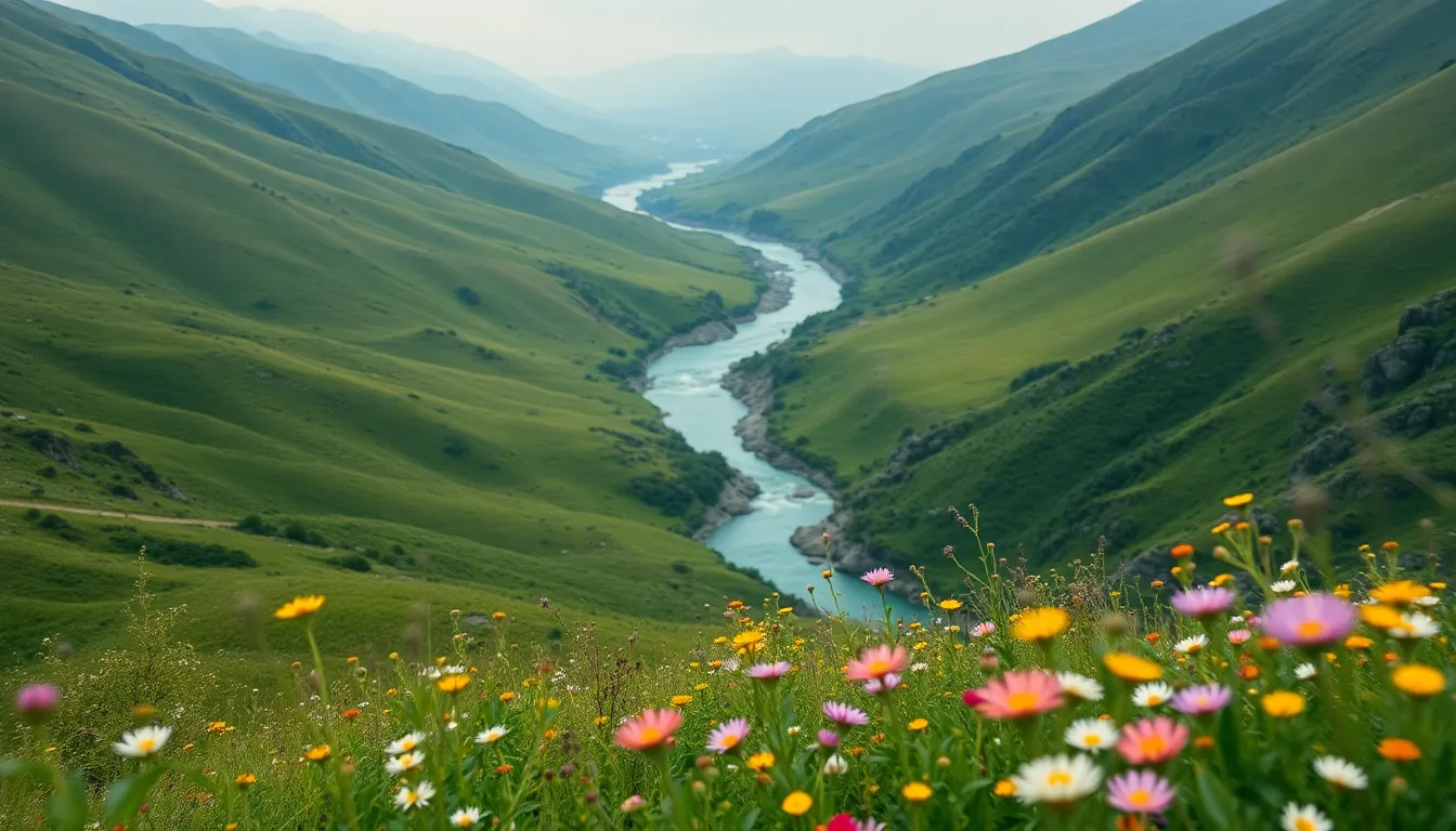 Vibrant Aerial View of Cityscape at Twilight