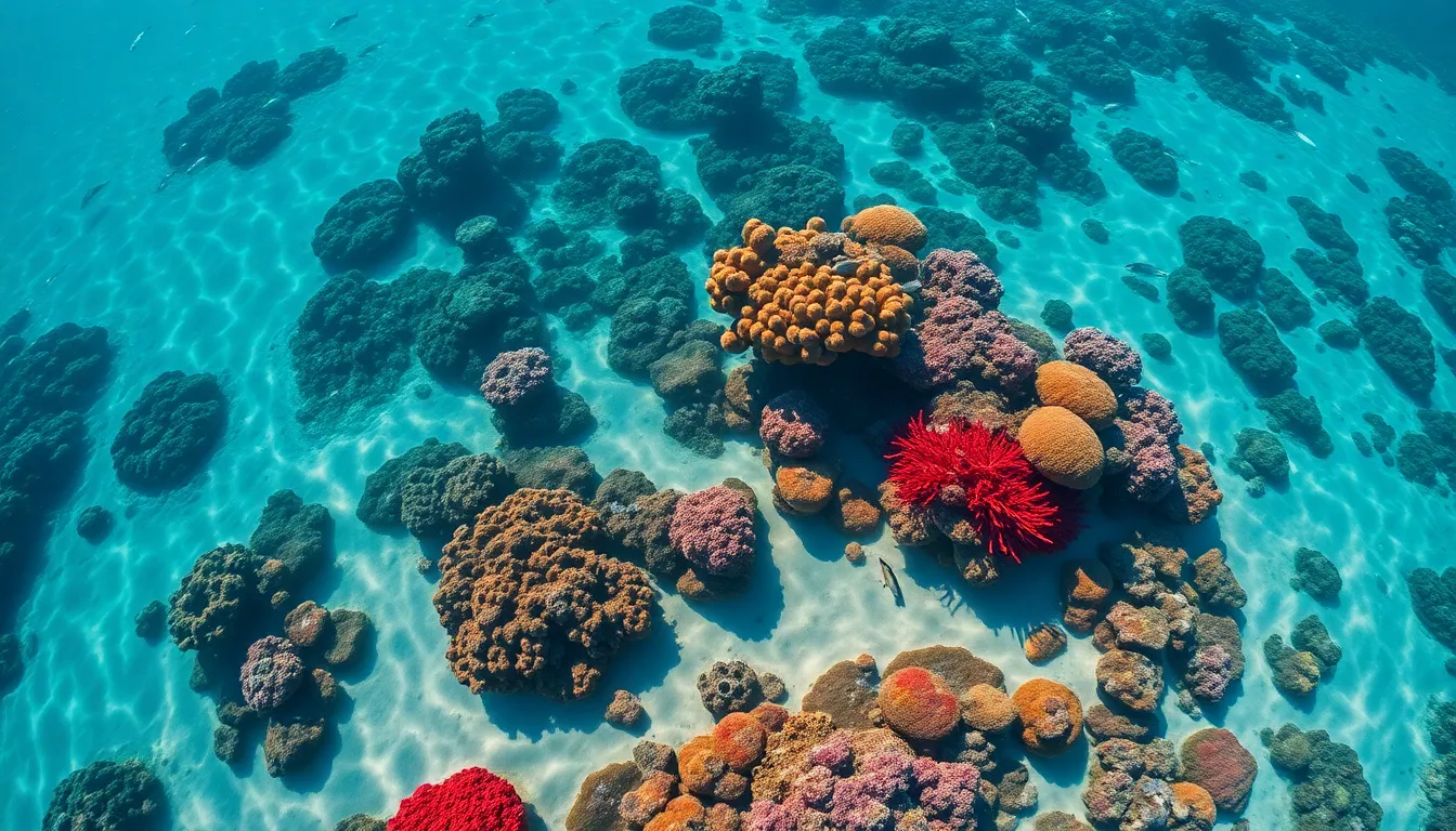 Vibrant Coral Reef Teeming with Marine Life