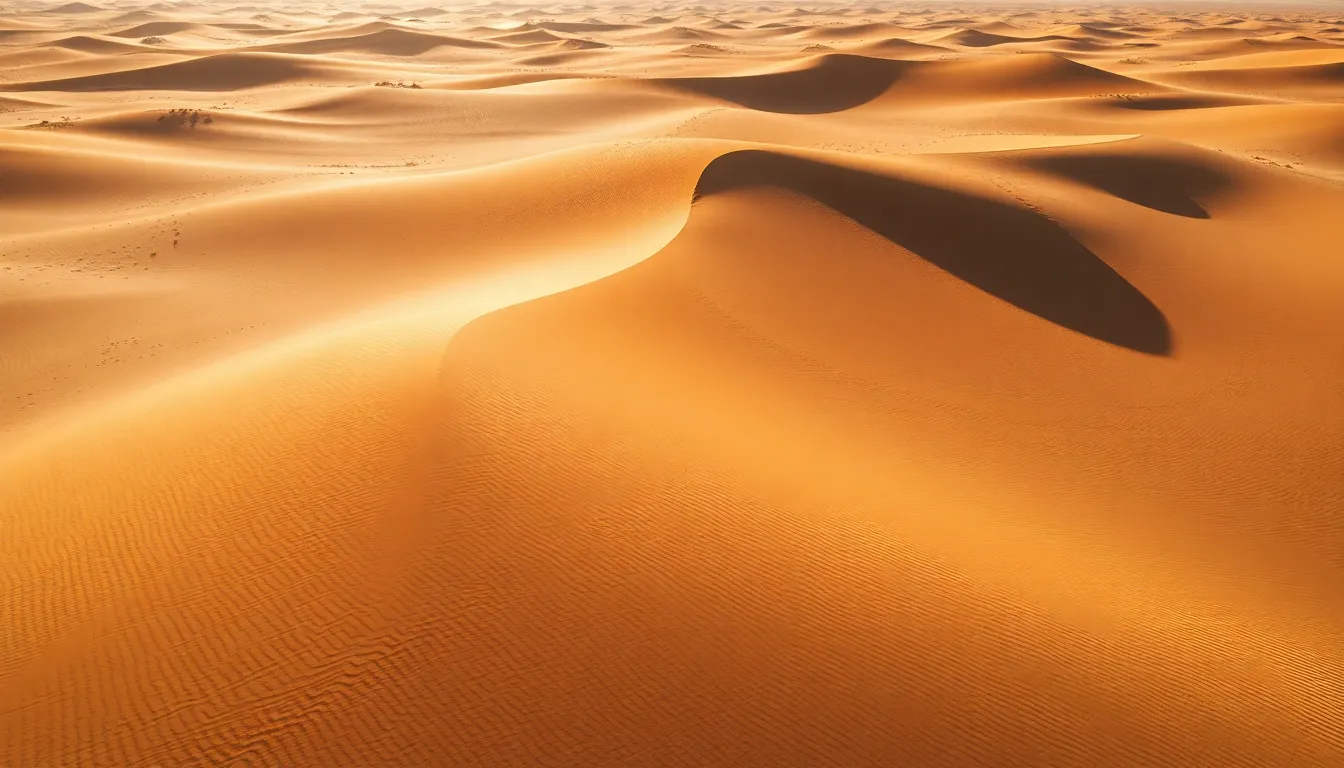 Expansive Desert Aerial View