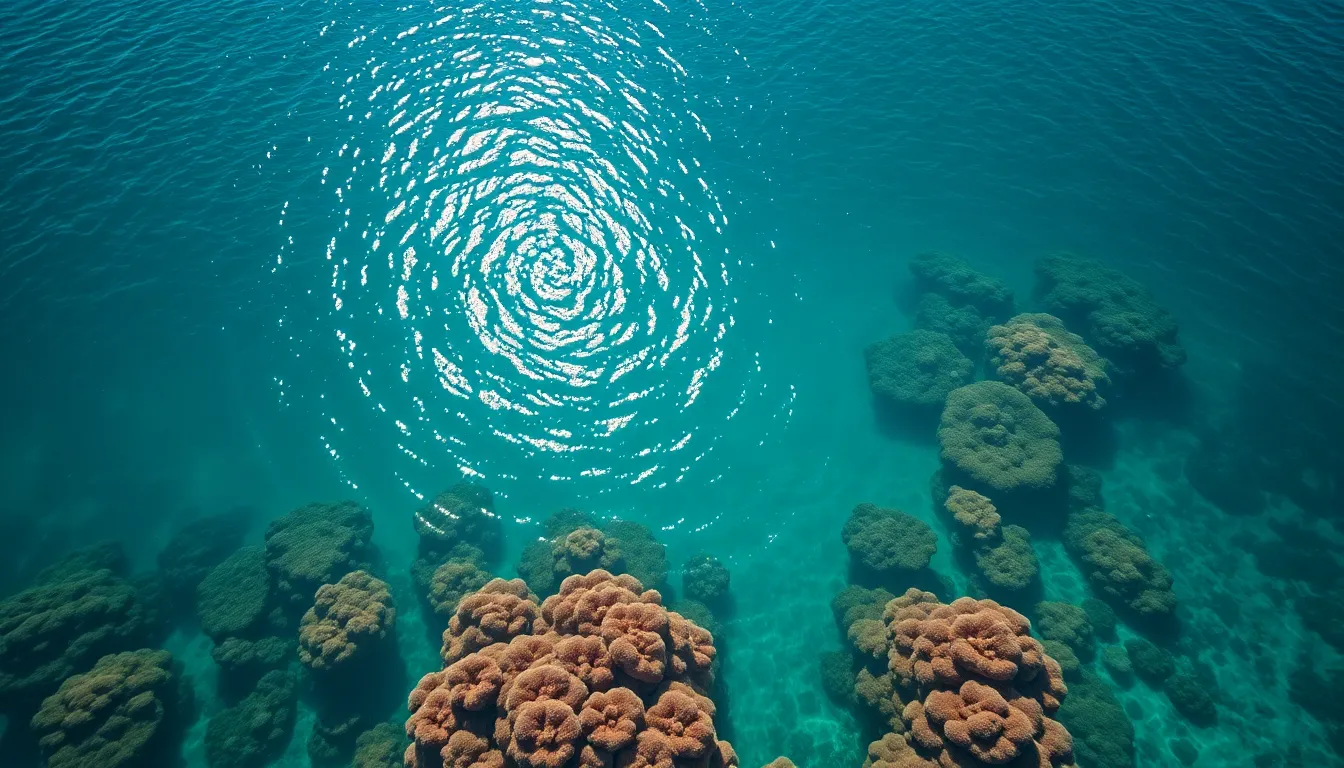 Aerial View of Vibrant Coral Reef