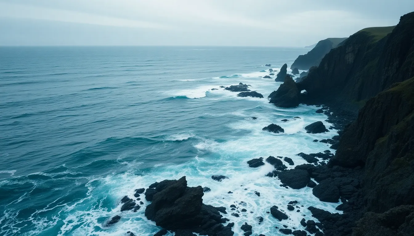 Dramatic Coastal Aerial View