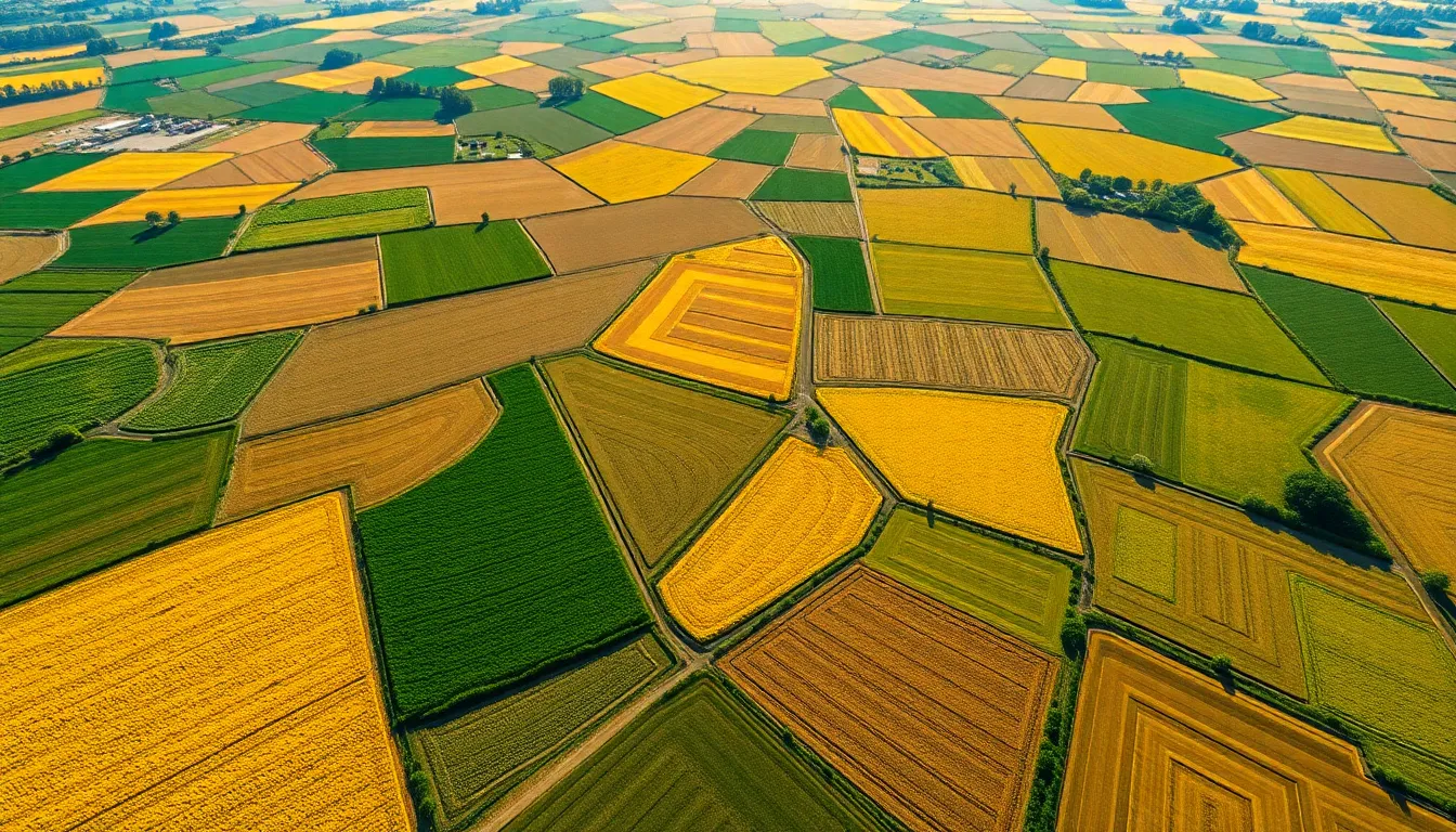 Vibrant Agricultural Patterns from Above