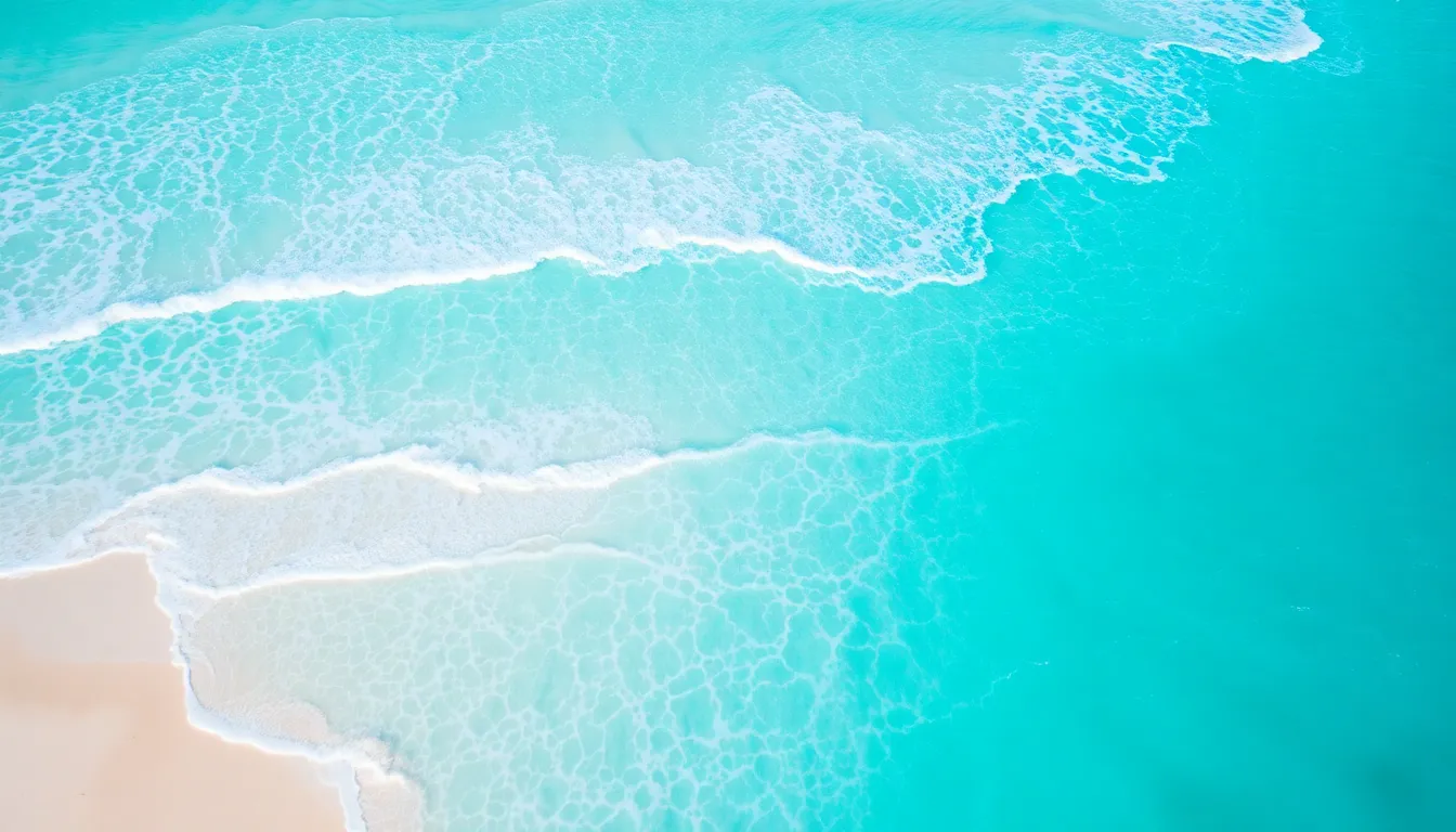 Turquoise Lagoon Aerial View