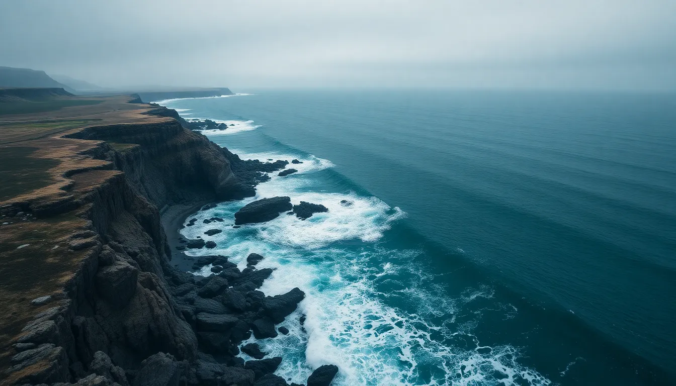 Dramatic Coastal Aerial Landscape
