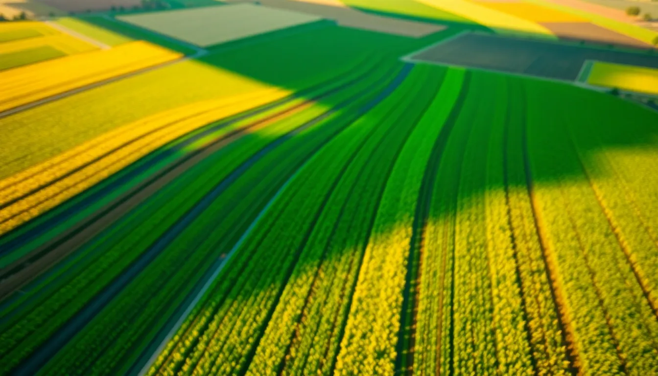 Vibrant Patchwork Agricultural Fields