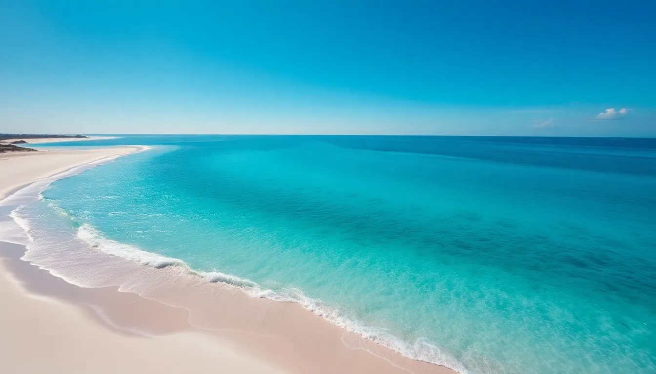 Turquoise Coastline Aerial View