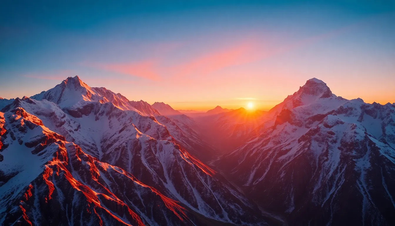 Majestic Mountains at Sunrise