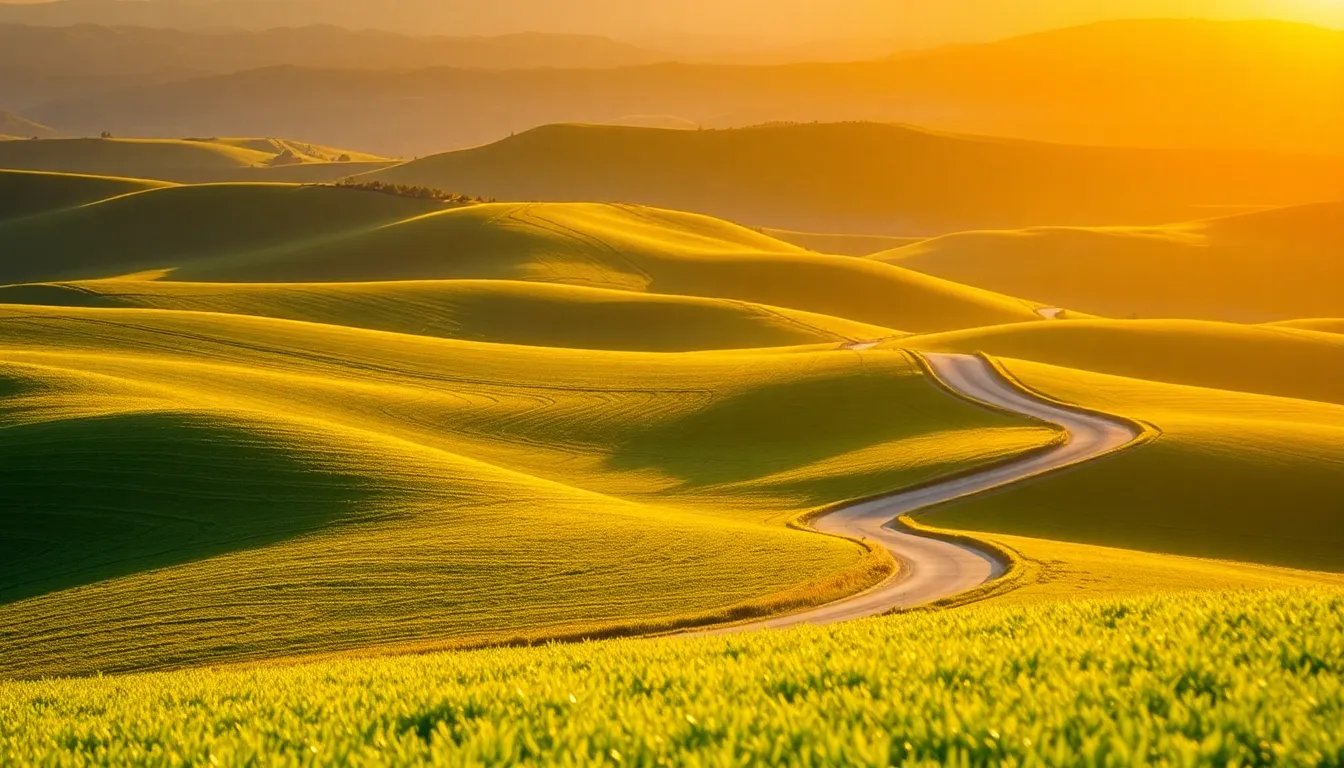 Aerial View of Autumn Forest and Winding River