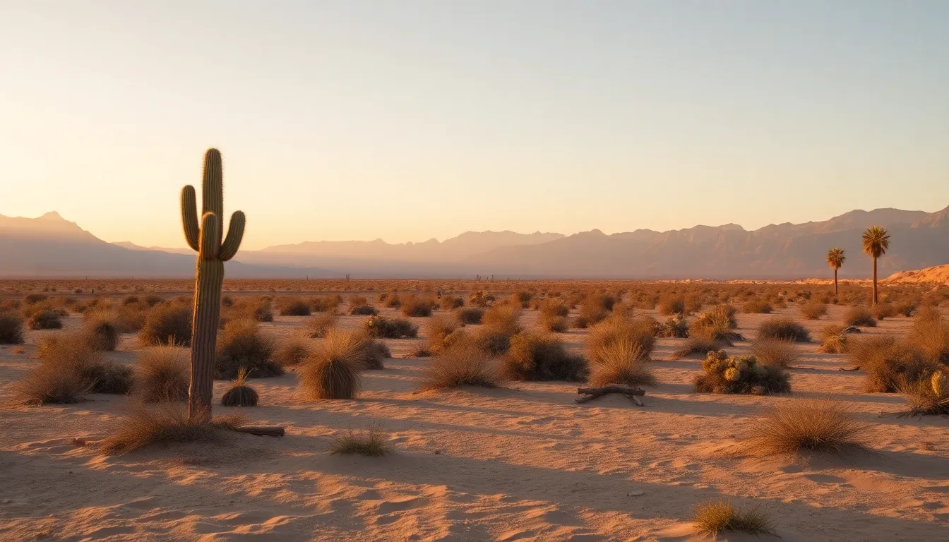 Expansive Desert Landscape at Dawn