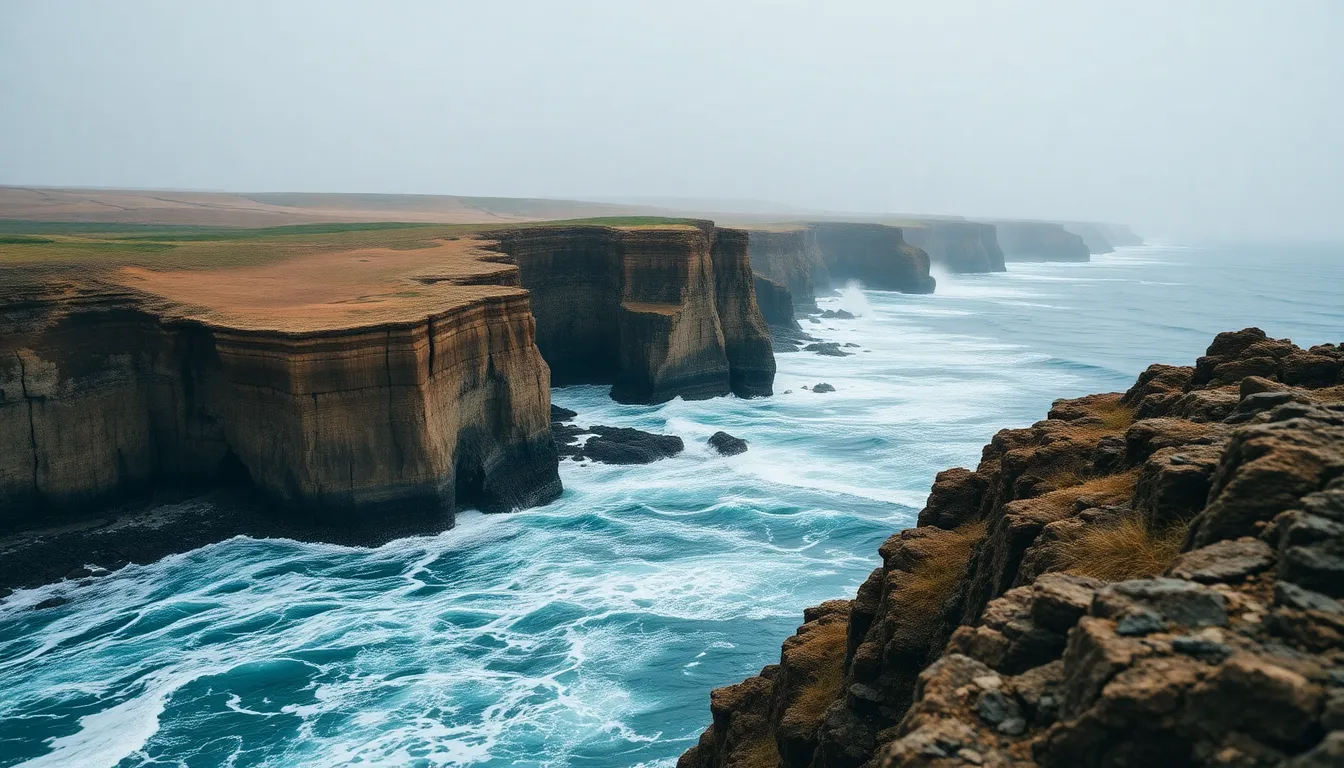 Dramatic Aerial Coastal Landscape