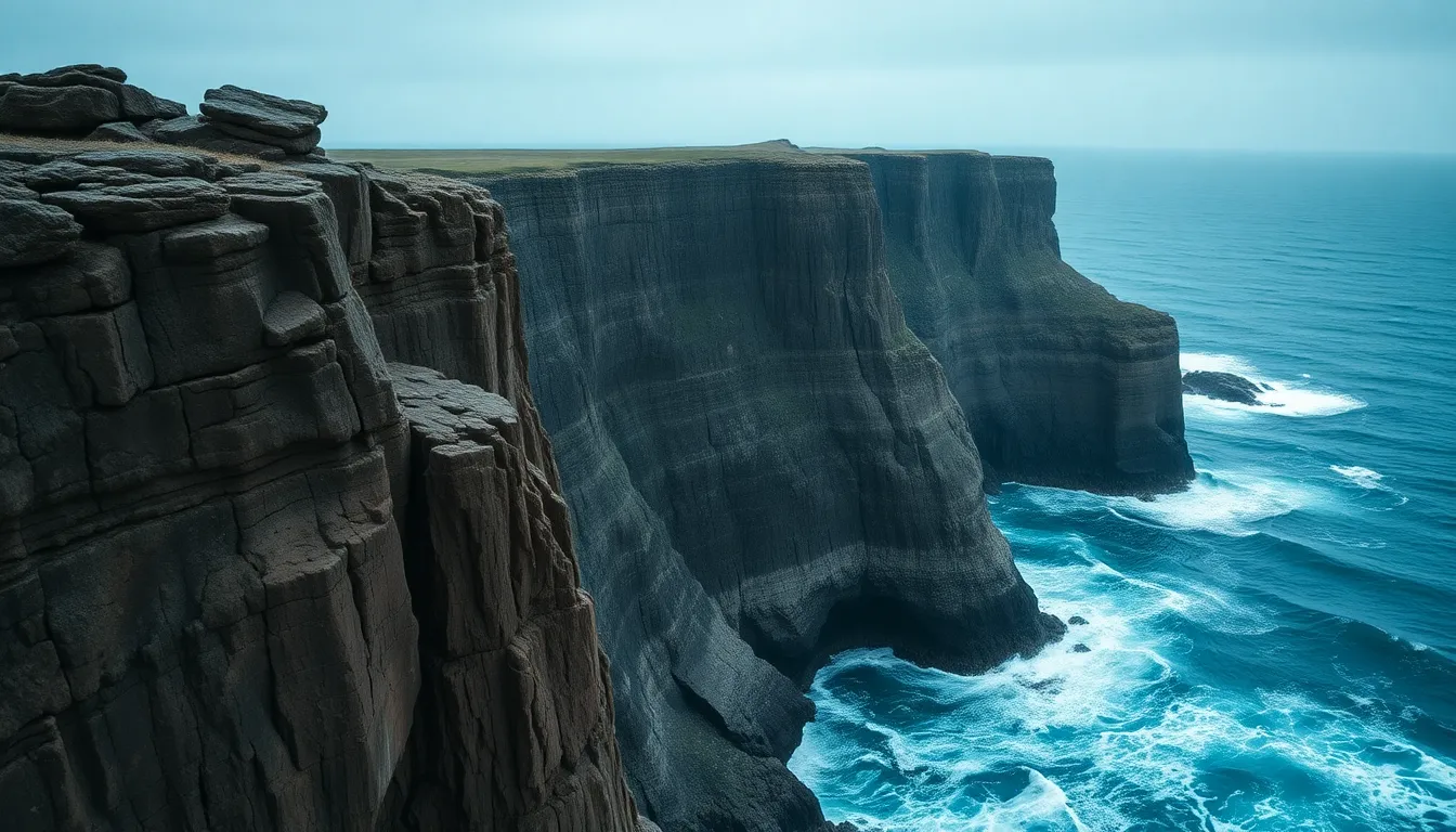 Wild Coastal Cliffs and Ocean