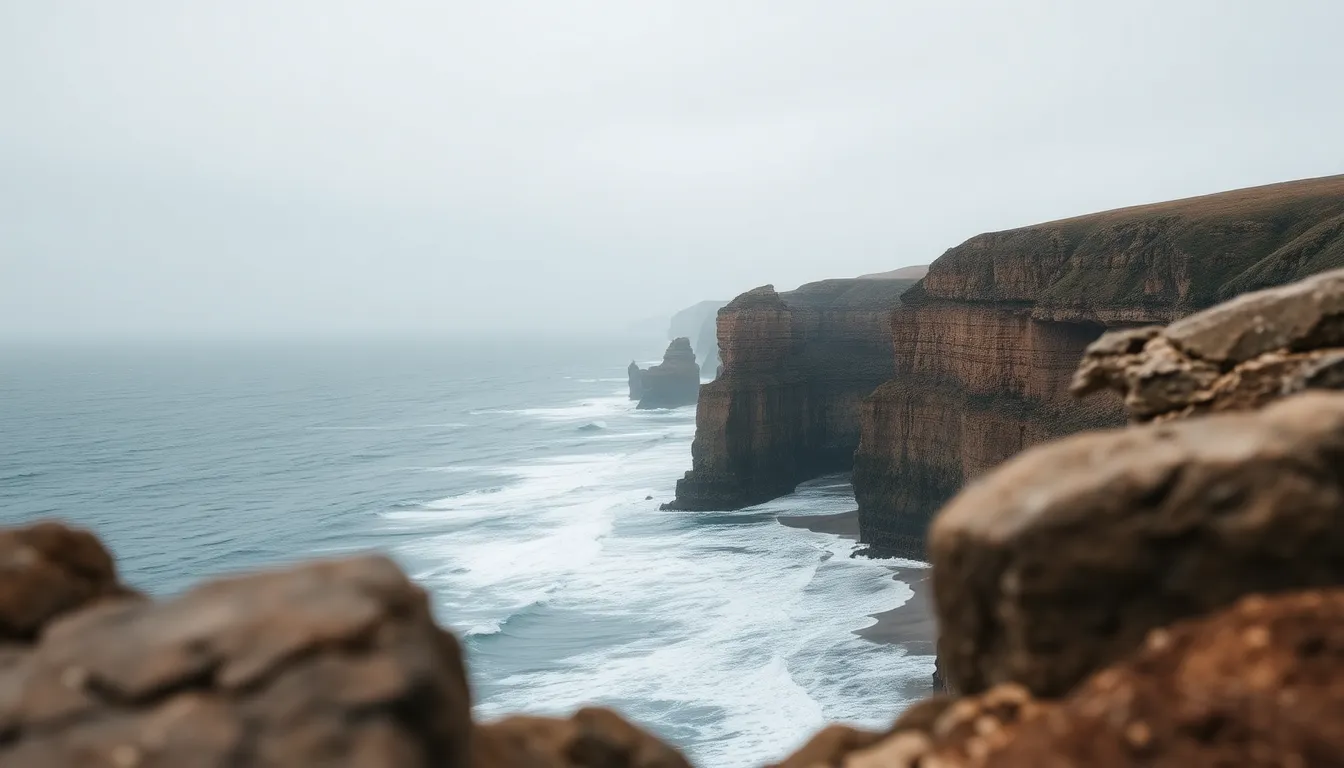 Coastal Cliffs Overlooking the Ocean