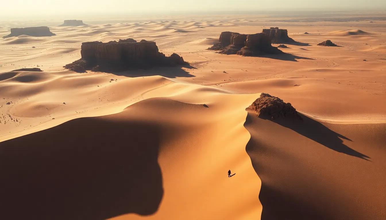 Desert Landscape Aerial View