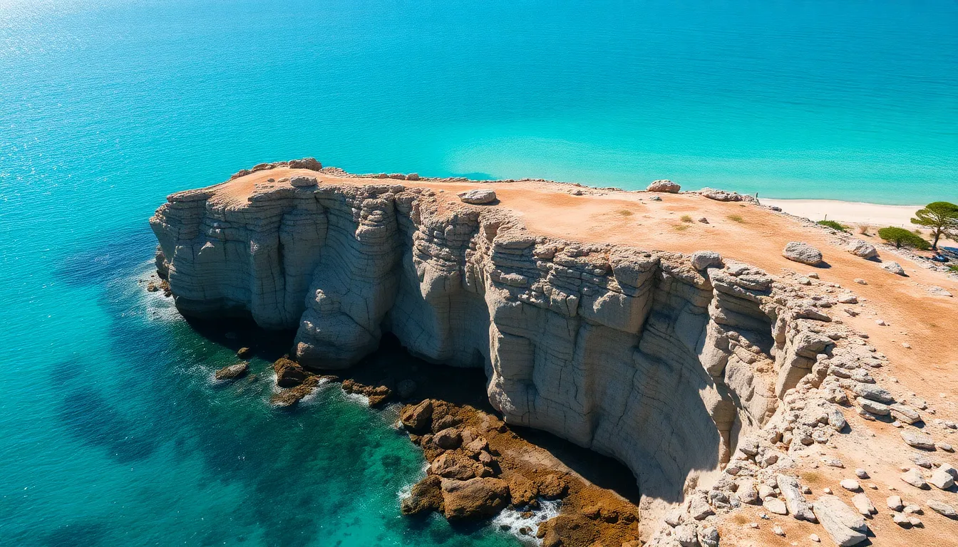 Coastal Cliff Overlooking Turquoise Waters