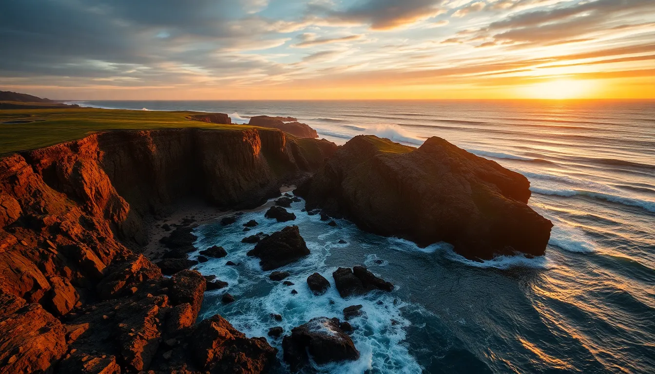Dramatic Coastal Aerial Landscape