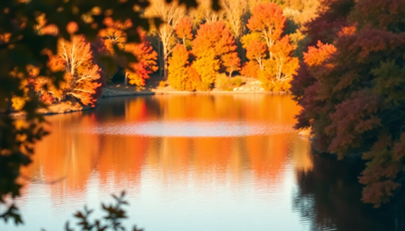 Autumn Reflections on a Serene Lake