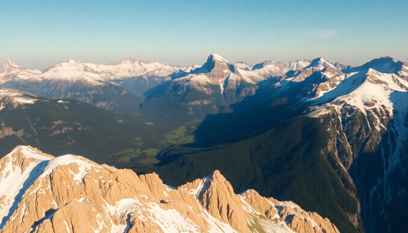 Majestic Aerial View of Alpine Landscape