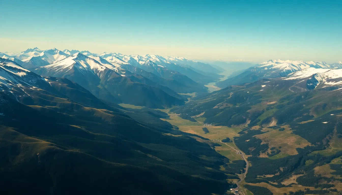 Majestic Snow-Capped Mountains and Lush Valleys