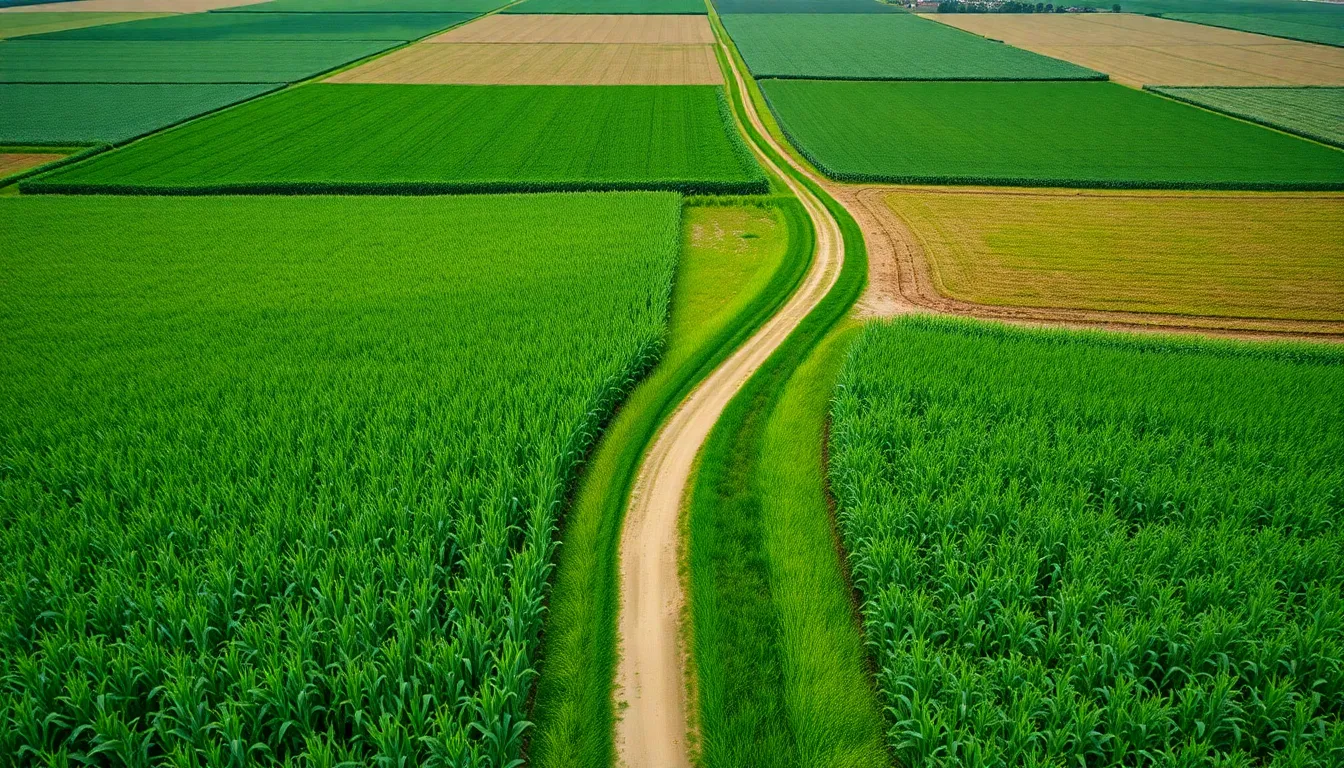 Aerial Cornfield Patchwork