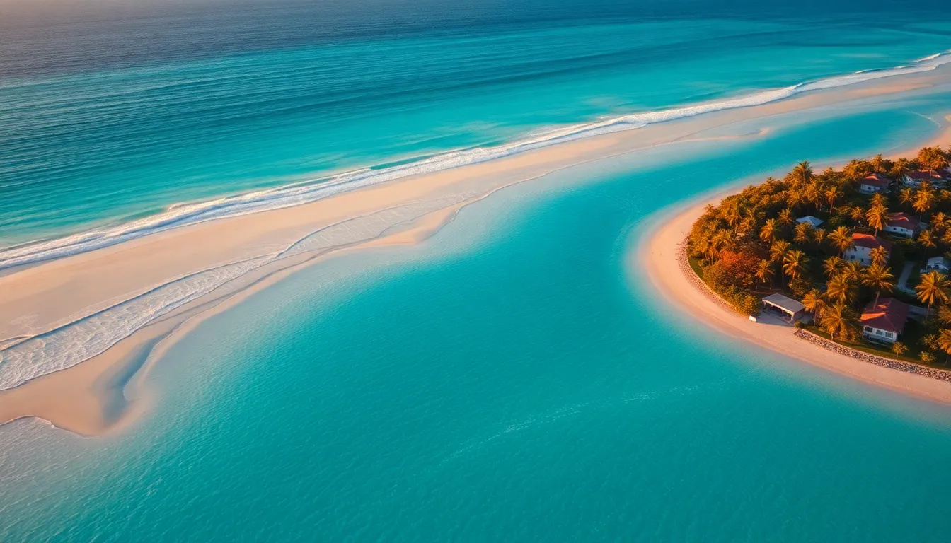 Breathtaking Aerial View of Tropical Coastline