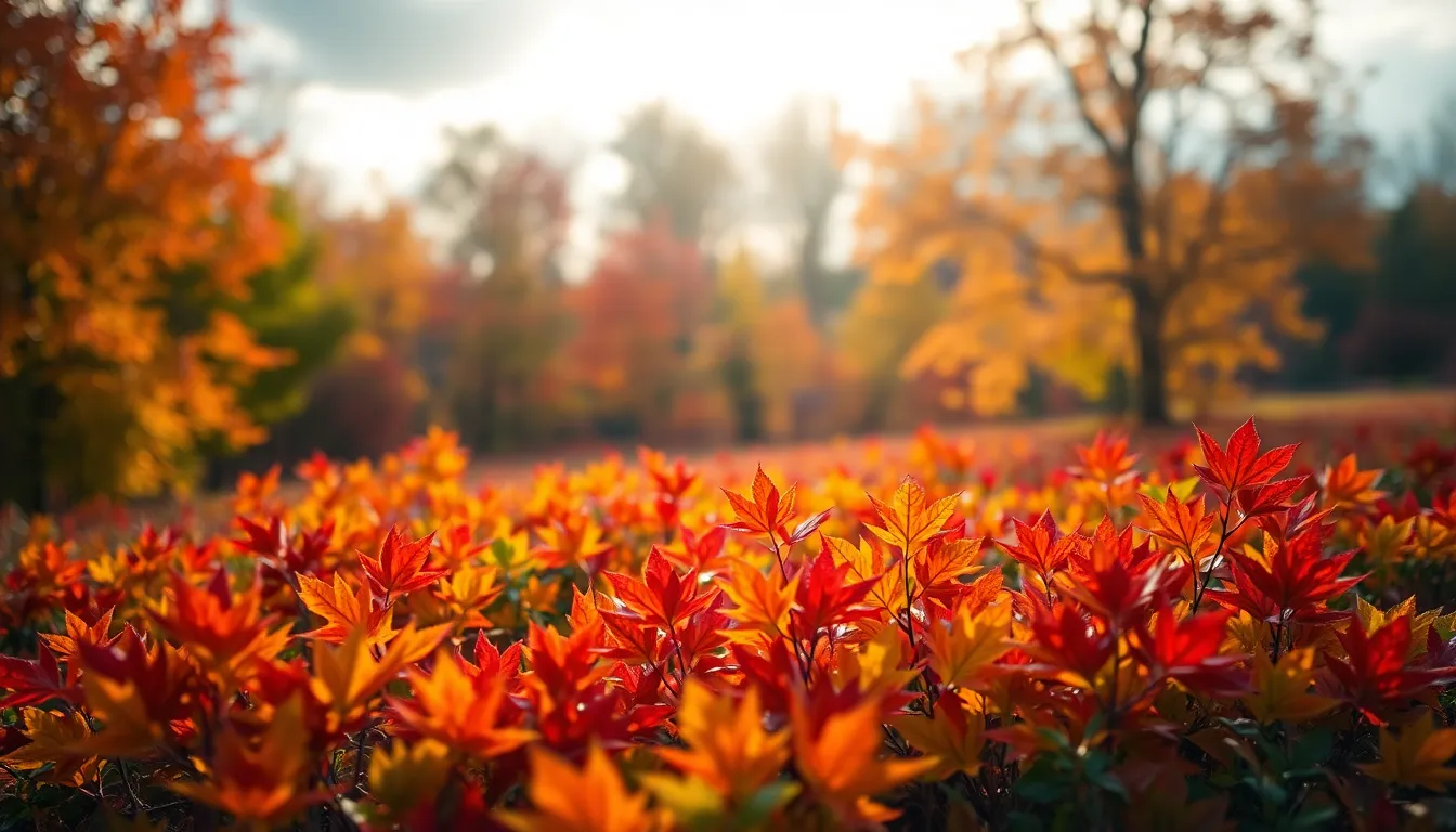 Vibrant Autumn Foliage in Patchwork Landscape