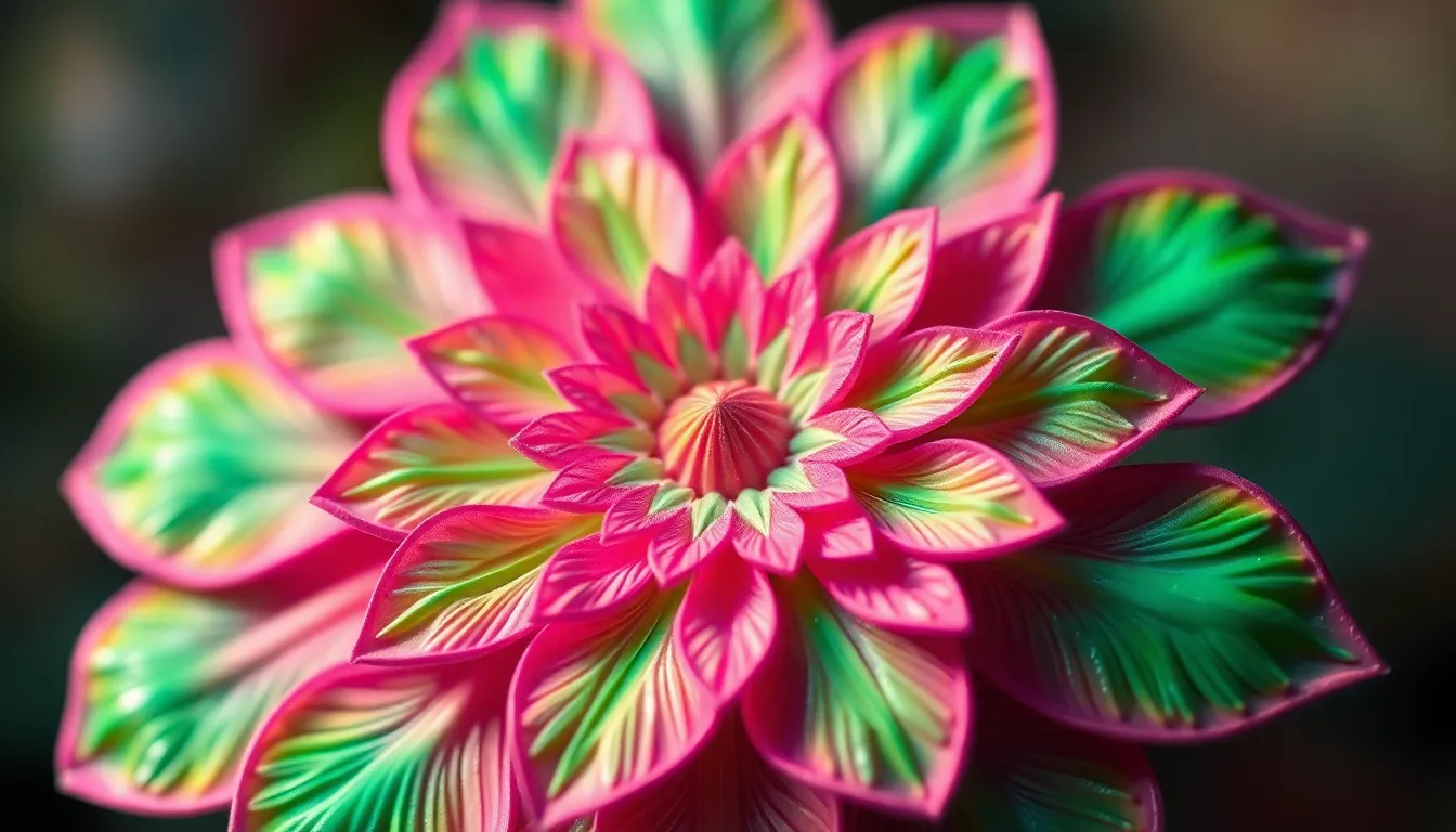 Fractal Flower in Vibrant Abstract Colors