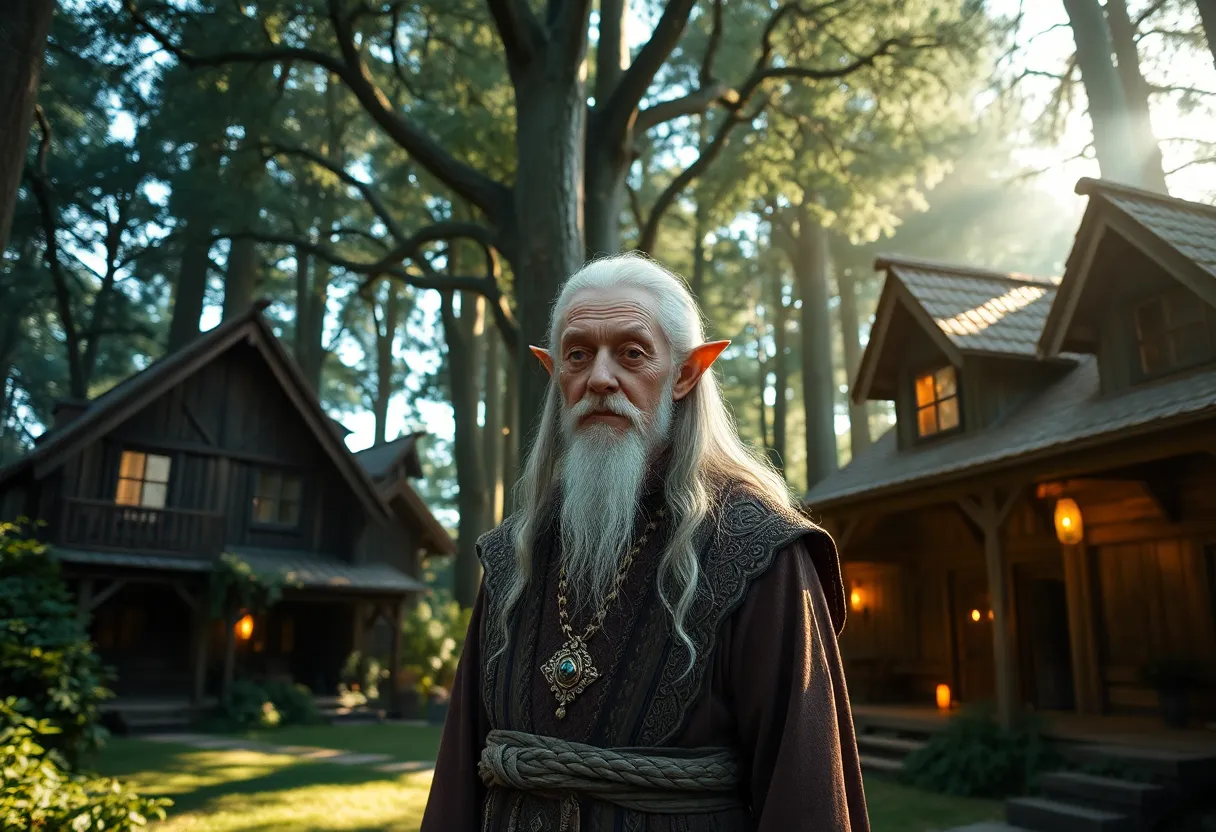 Ethereal Elven Village in Enchanted Forest