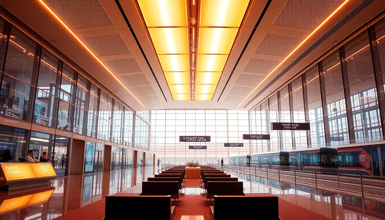 Futuristic Transportation Hub Interior