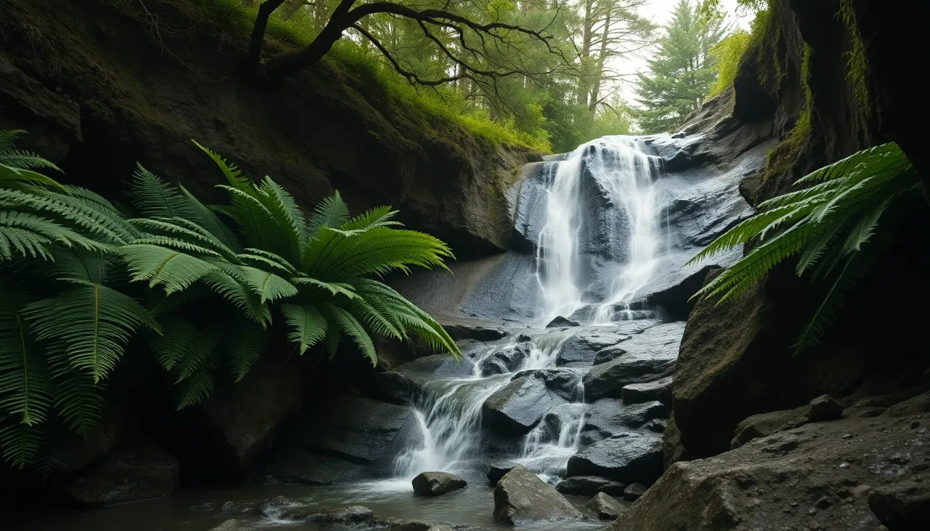 This captivating image features a meticulously arranged indoor garden filled with otherworldly succulents. The overcast light enhances the subtle textures of the glossy leaves, creating a soft, inviting atmosphere. A symmetrical composition emphasizes the harmony of the alien plants, while sharp focus ensures every detail is visible. The warm colors evoke a sense of tranquility, making this alien garden feel serene and almost magical.