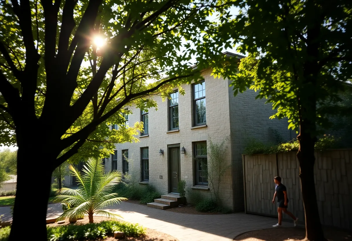 Eco-Friendly Building Surrounded by Nature