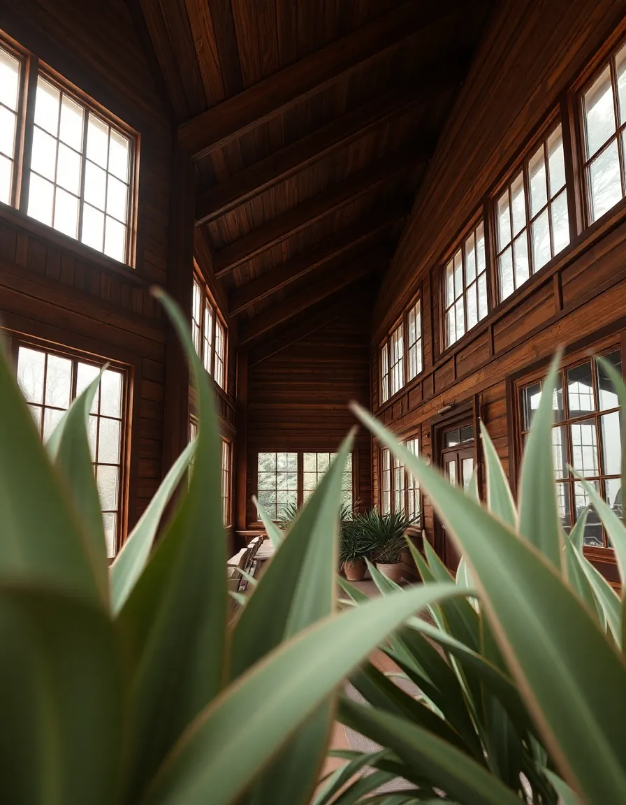 Warm Wooden Structure Bathed in Diffused Light