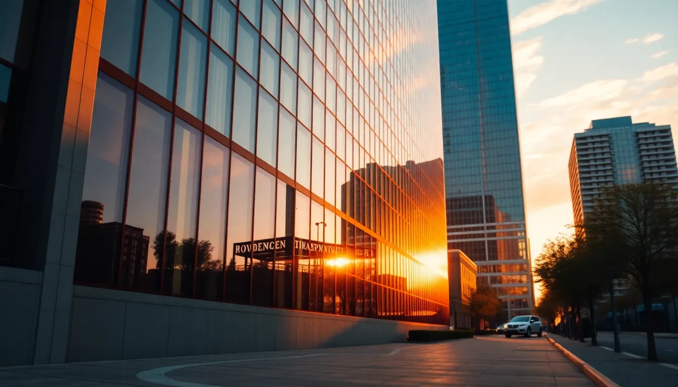 Golden Hour Skyscraper Reflection
