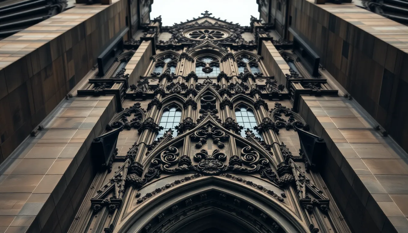 Gothic Cathedral Facade Details