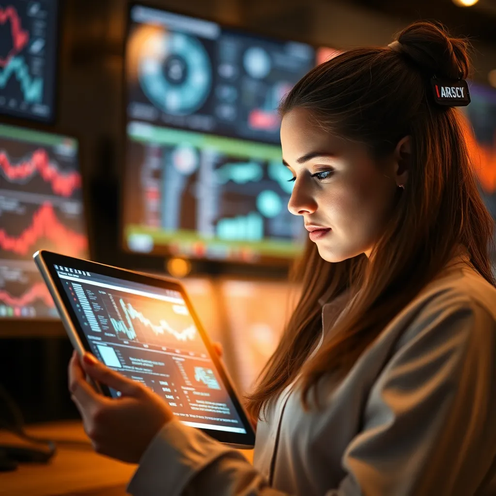 Female Engineer Analyzing AI Algorithms