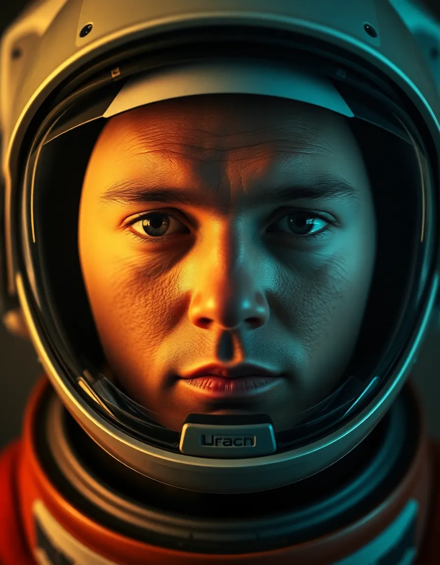 Close-Up Portrait of an Astronaut in Helmet