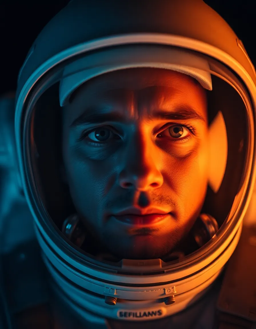 Close-Up Portrait Of Astronaut In Helmet