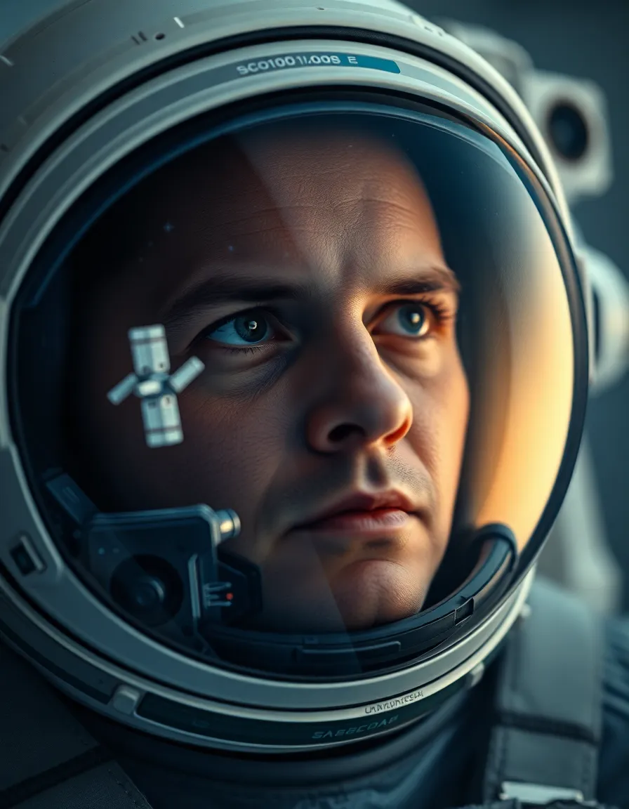 Astronaut Portrait in Space Helmet