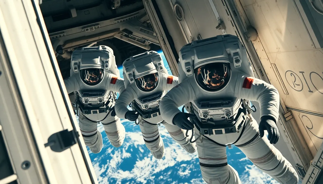 Astronauts on Spacewalk