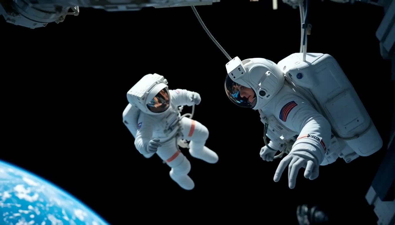 Female Astronaut During Spacewalk