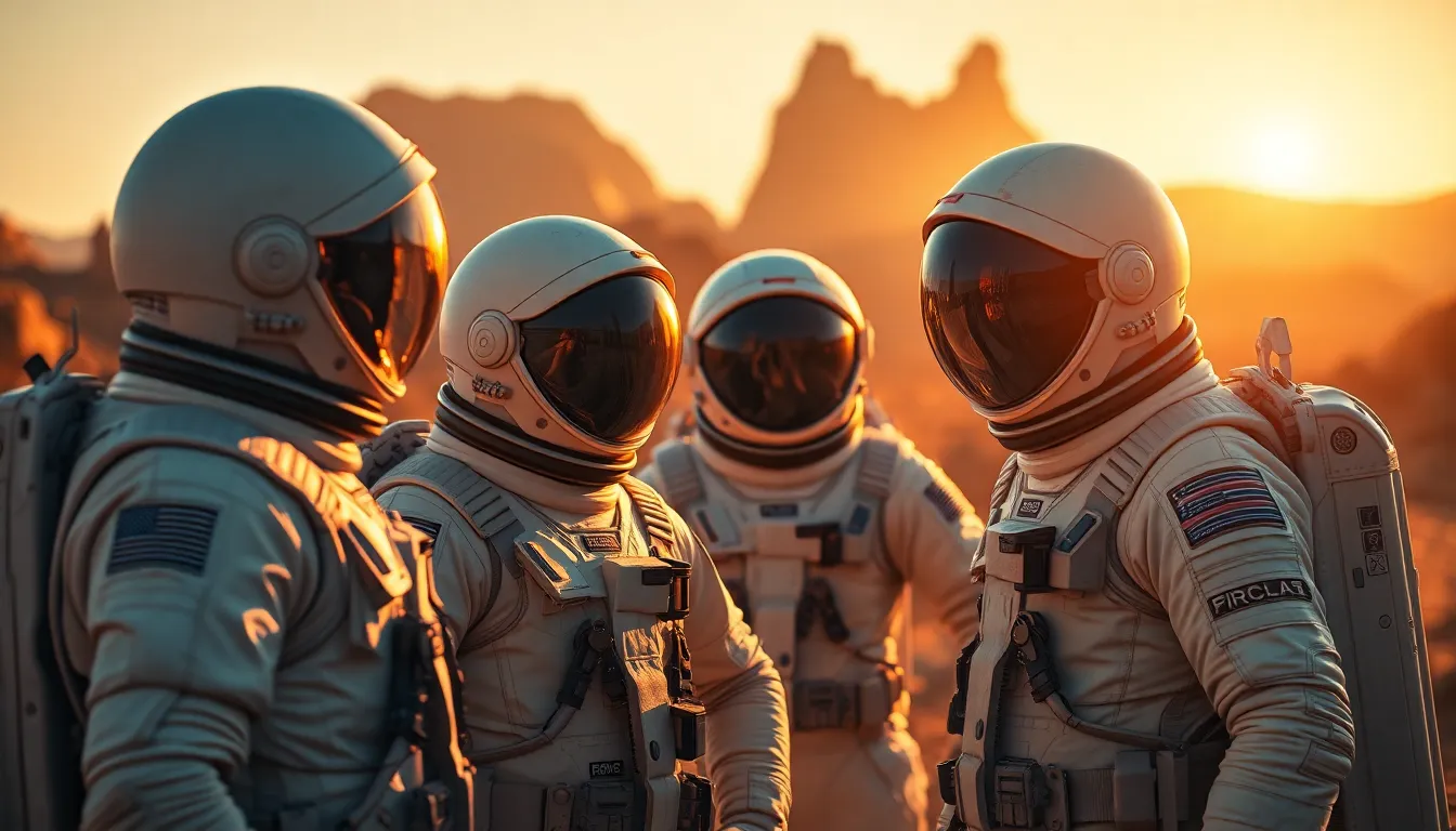 Astronauts Researching on Mars