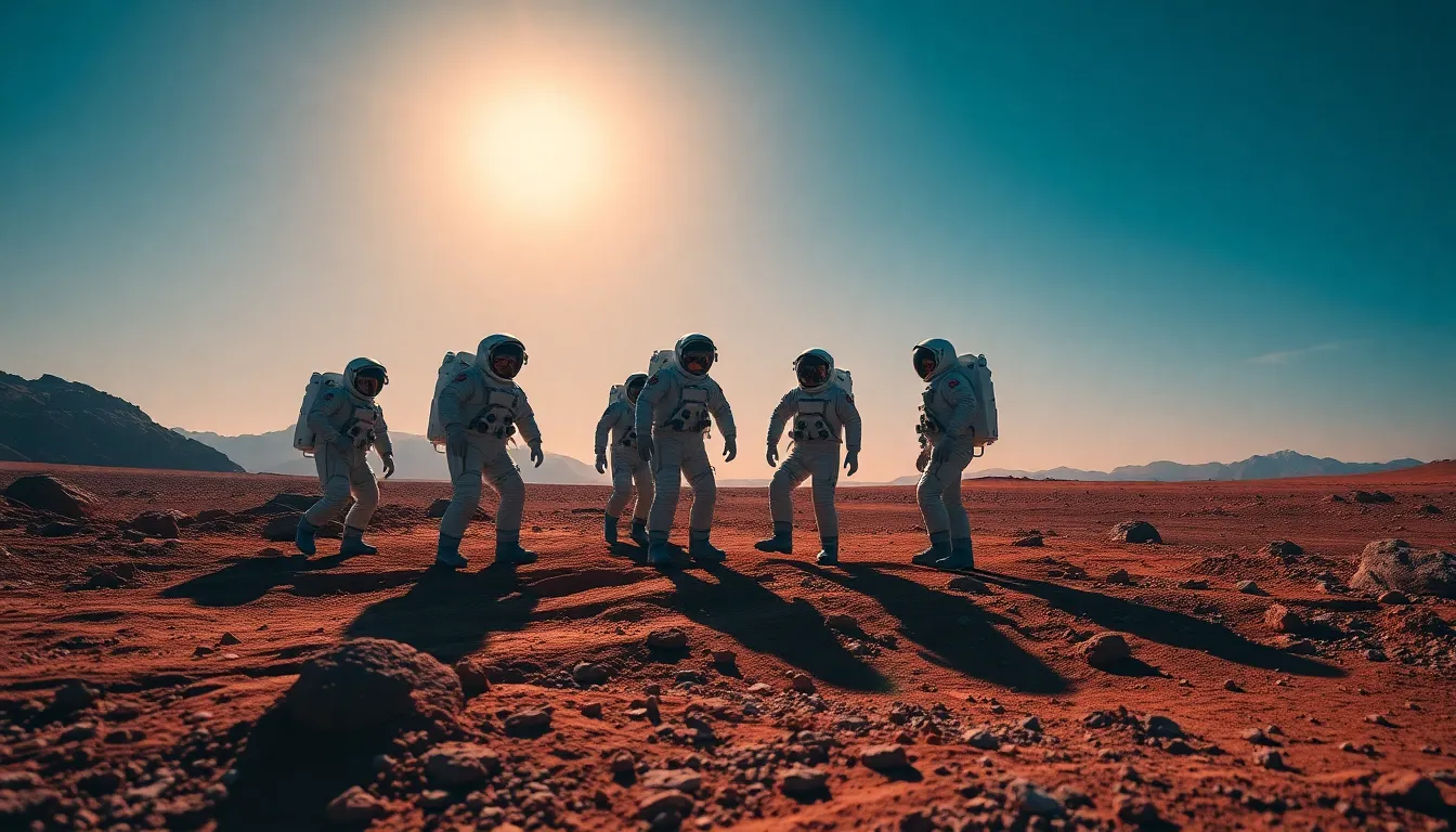 Astronauts Exploring Mars
