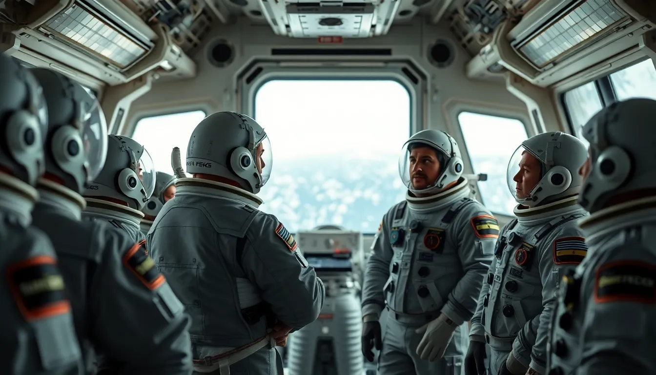Astronauts Briefing Before Mission