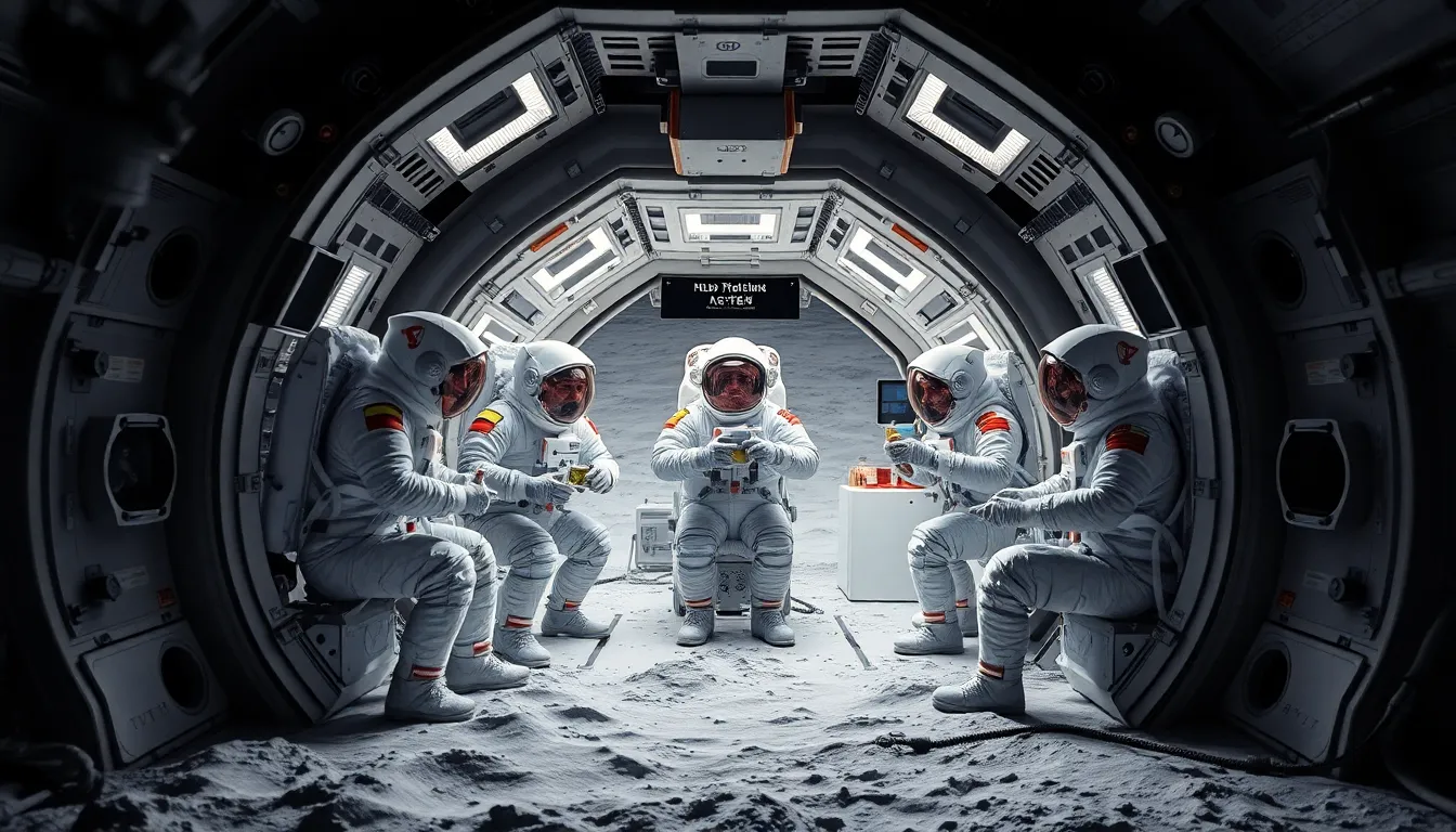 Astronauts Conducting Research on the Moon