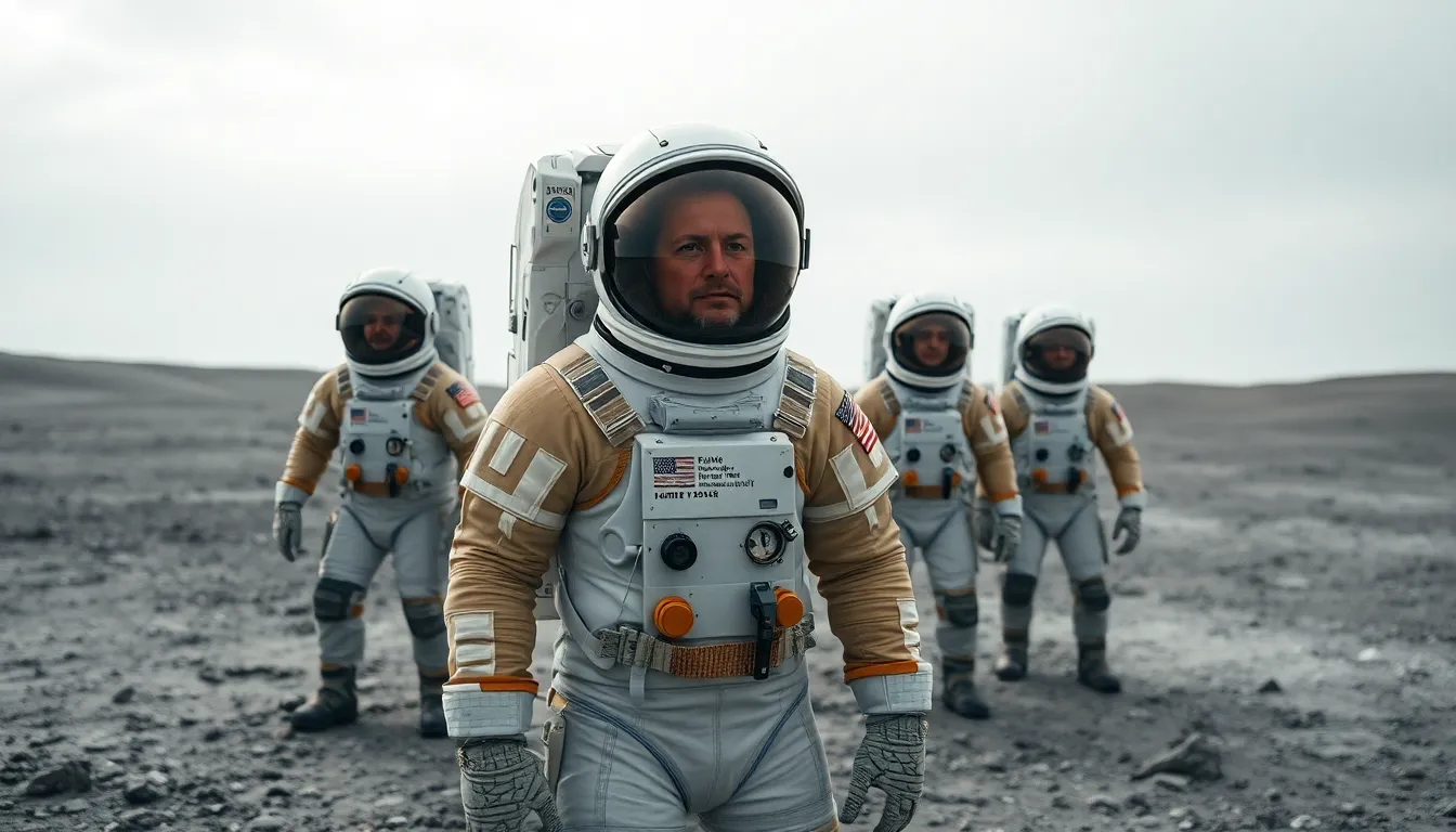 Astronauts Exploring the Lunar Surface