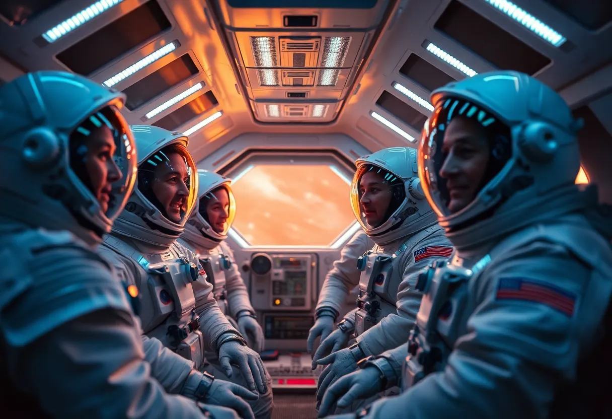 Astronauts Preparing for Space Launch