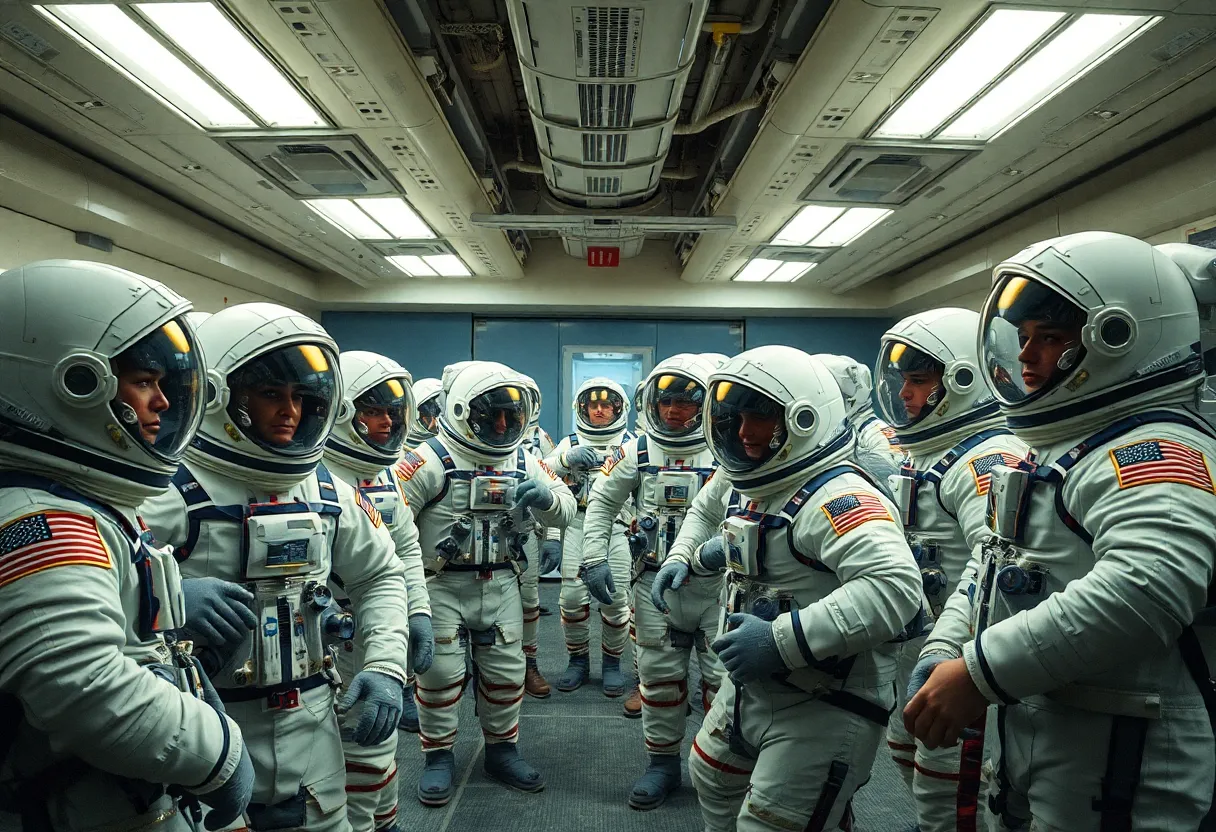 Astronauts Preparing for Mission Launch