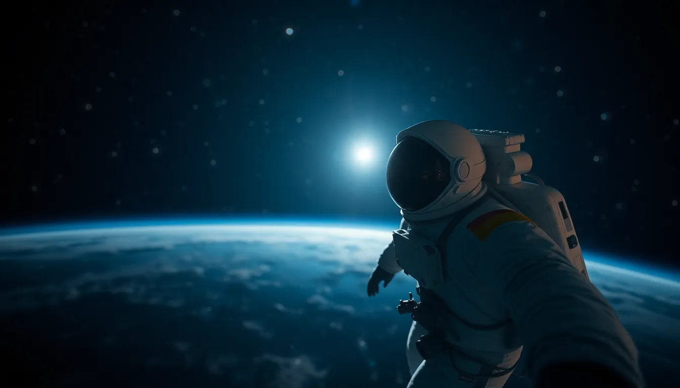 Astronaut Floating in Space